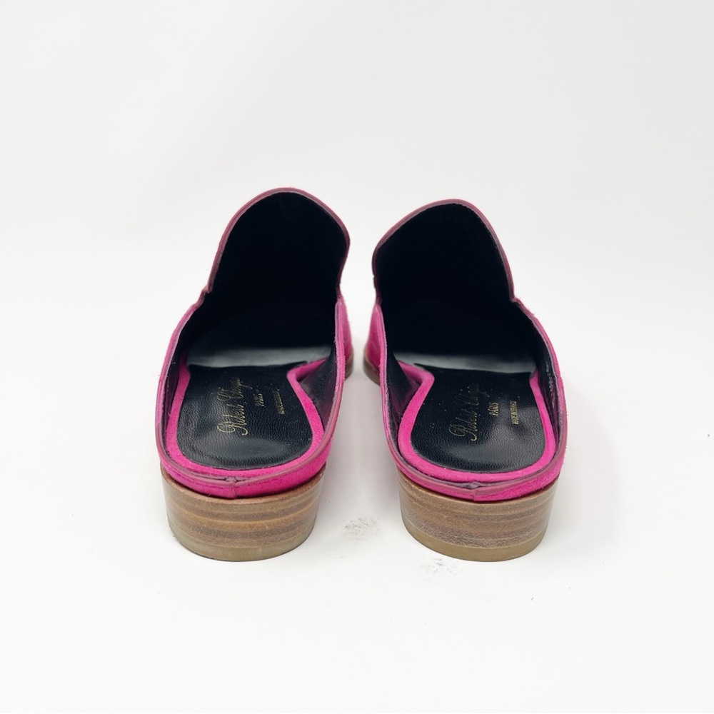 NWT Robert Clergerie Suede Mules Slip-On Flats Loafers in Fuchsia 36 - Picture 6 of 10